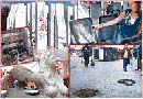 Bir vandallar vuruyor bir kent soyguncuları