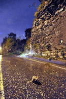 Yağmur İstanbul surlarını da yıktı 