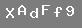 �PUCU: b�y�k harf "X", b�y�k harf "A", k���k harf "d", b�y�k harf "F", k���k harf "f", say� 9