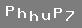 PUCU: byk harf "P", kk harf "h", kk harf "h", kk harf "u", byk harf "P", say yedi