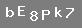PUCU: kk harf "b", byk harf "E", say sekiz, byk harf "P", kk harf "k", say yedi